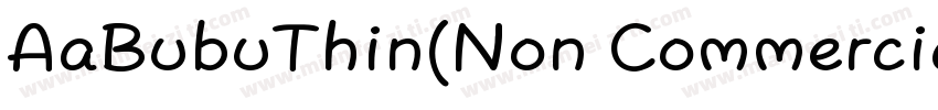 AaBubuThin(Non CommercialUse)ttf字体转换